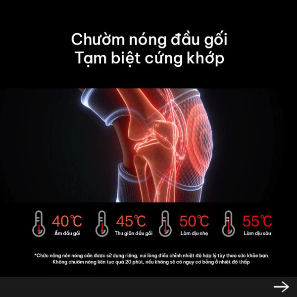 chườm nóng đầu gối