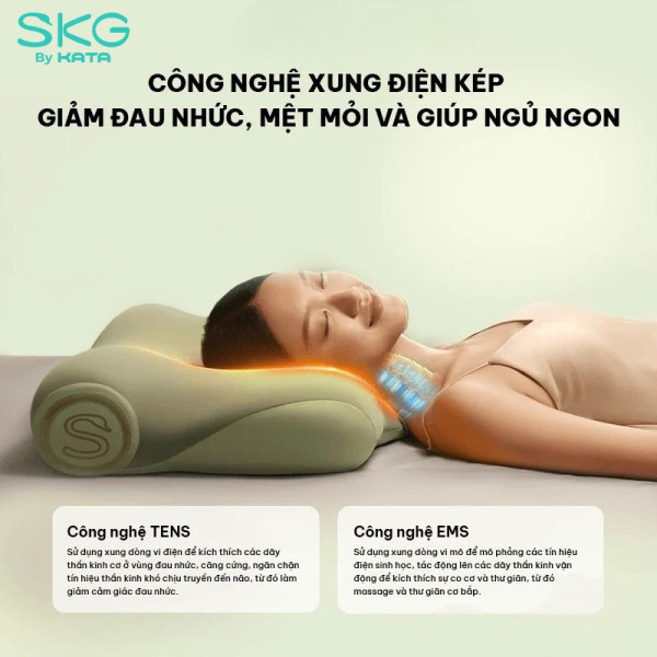 Gối massage cổ SKG P5 xung điện 
