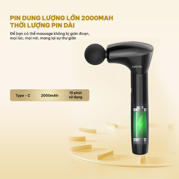 súng massage cầm tay KATA MG22Pro pin dung lượng lớn