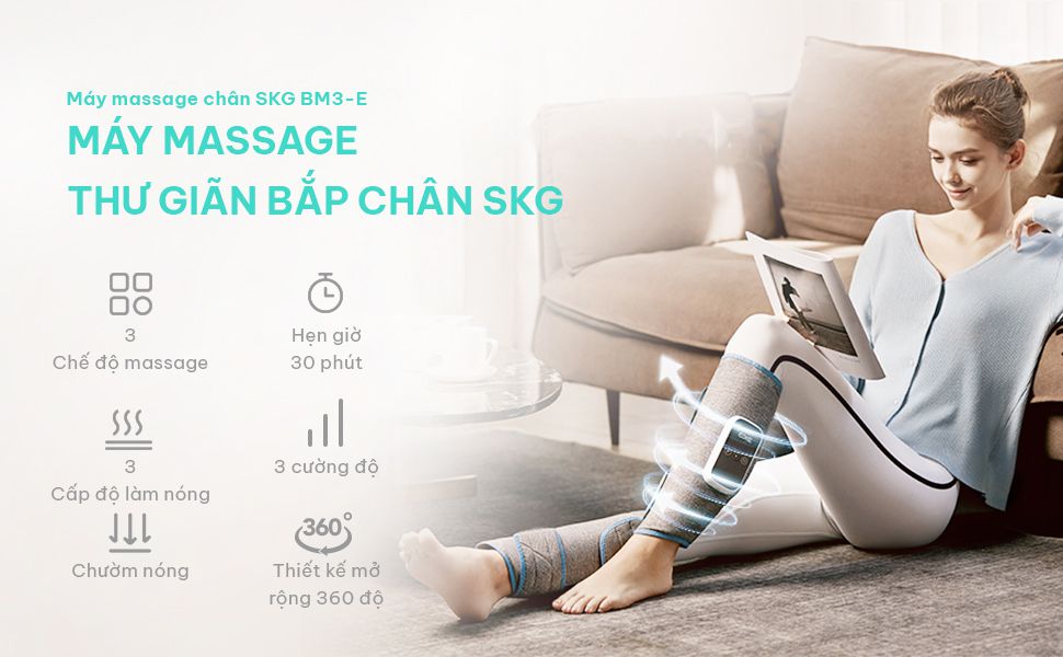 Máy massage chân SKG BM3-E có cường độ nén khí cao