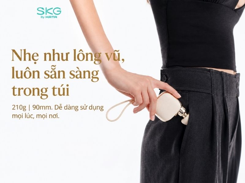 Thiết kế kiểu dáng nhỏ gọn, dễ dàng bỏ vào túi xách, balo mang theo