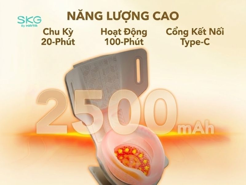 Thời lượng pin dài, sử dụng 20 phút mỗi ngày