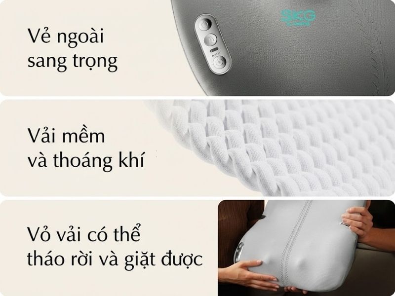 Vỏ vải có thể tháo rời và giặt sạch, thuận tiện cho việc vệ sinh