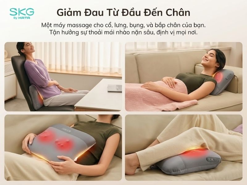 Máy hỗ trợ massage nhiều vùng trên cơ thể
