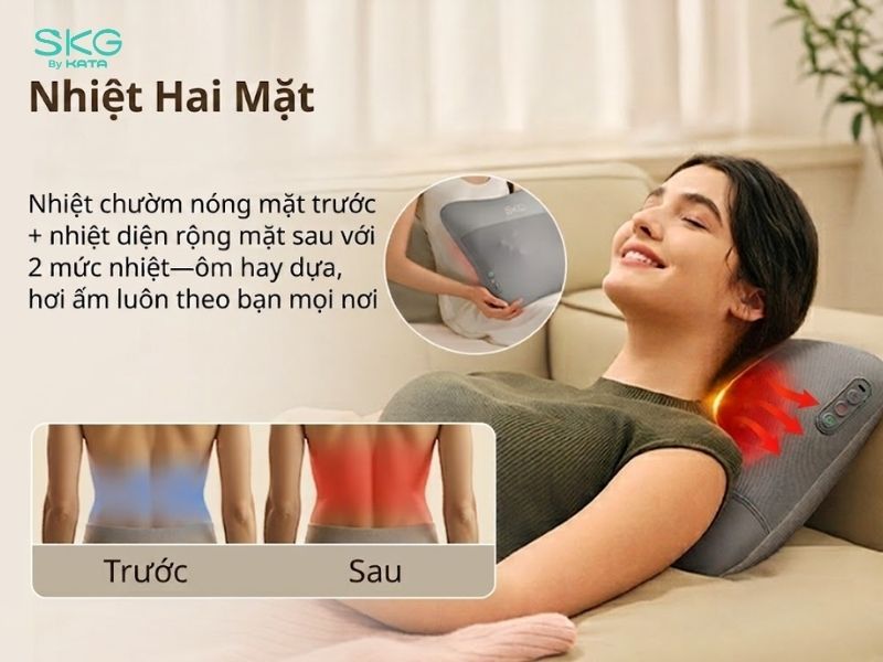 Bảng điều khiển đơn giản với 3 chế độ massage