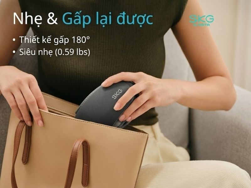 Kiểu dáng nhẹ nhàng, giảm cảm giác nặng và áp lực lên mắt, mũi khi sử dụng
