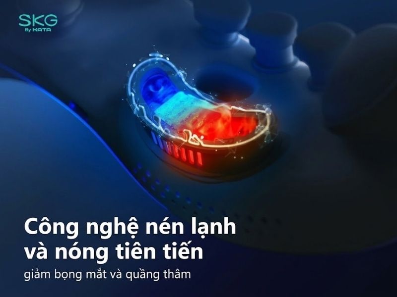 Công nghệ chườm nóng và lạnh tiên tiến làm giảm cảm giác sưng, bọng mắt
