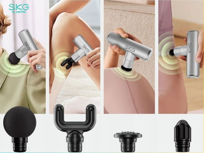 Với 4 đầu massage linh hoạt, thay đổi theo từng nhóm cơ tác động