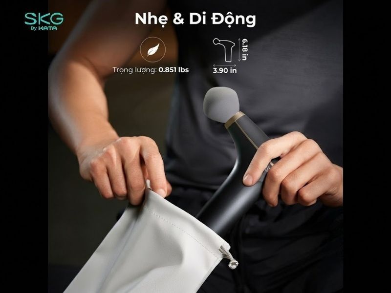 Được thiết kế nhỏ gọn, dễ dàng mang theo khi di chuyển