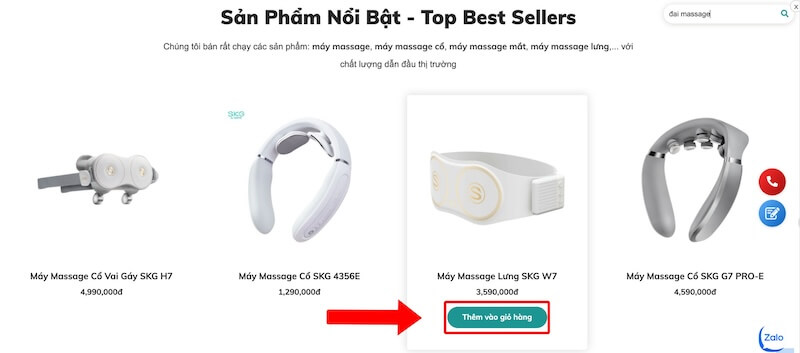 Mục “Sản Phẩm Nổi Bật - Top Best Sellers”
