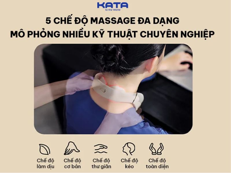 Thư giãn trọn vẹn với chế độ massage đa dạng