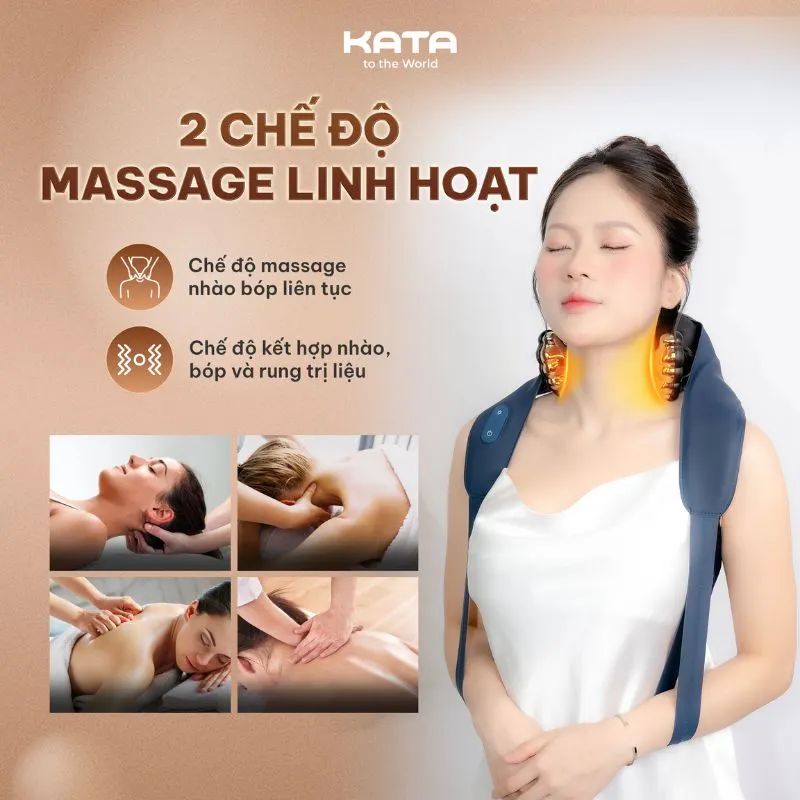  Tận hưởng sự thoải mái với 2 chế độ massage tùy chỉnh