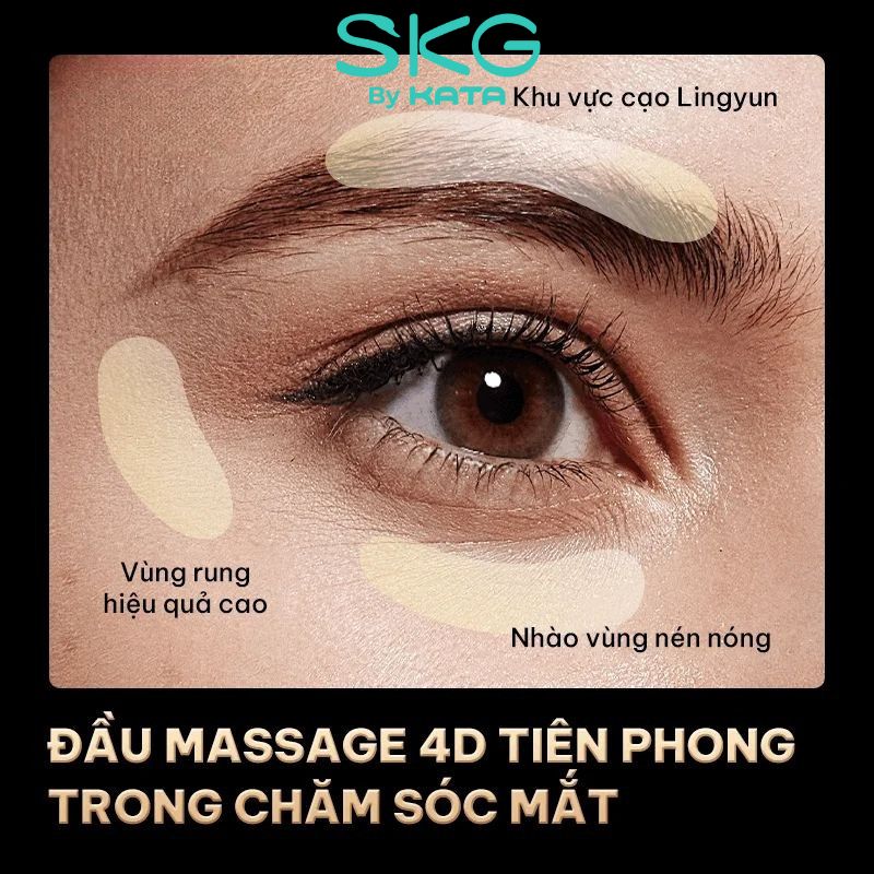 Massage 4D tác động chính xác, chăm sóc toàn bộ vùng huyệt đạo quanh mắt