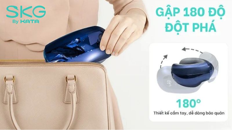 Thiết kế gập 180° gọn nhẹ