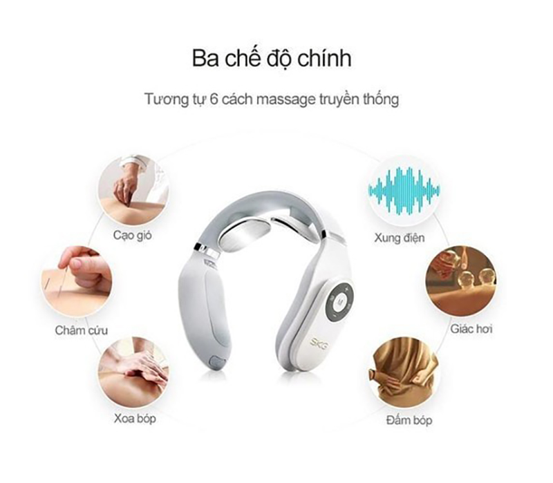3 chế độ massage kết hợp cùng 15 mức cường độ của SKG 4098E cho phép bạn thoải mái lựa chọn theo nhu cầu sử dụng của bản thân