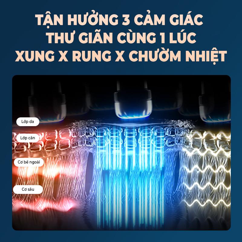 Ứng dụng công nghệ xung rung chườm nhiệt vào máy massage cổ