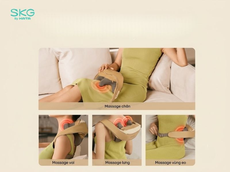 Máy massage cổ vai gáy sử dụng được mọi điểm trên cơ thể, tránh chọn lực mạnh ngay từ đầu